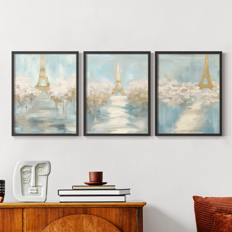 Lark Manor ParisSeriesISet Of 3 Framed Giclee Prints Ready to Hang